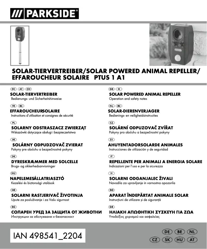Page 1 de la notice Manuel utilisateur Parkside PTUS 1 A1