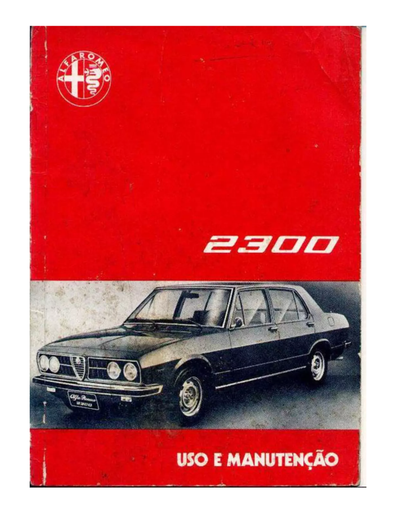 Page 1 de la notice Manuel utilisateur Alfa Romeo 2300 (1978)