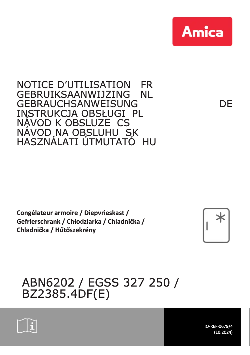 Page n°1 - Manuel utilisateur Amica EGSS 327 250
