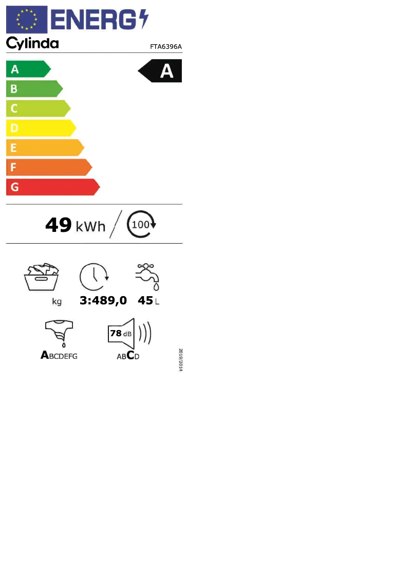 Image de la première page du manuel de l'appareil FTA6396A