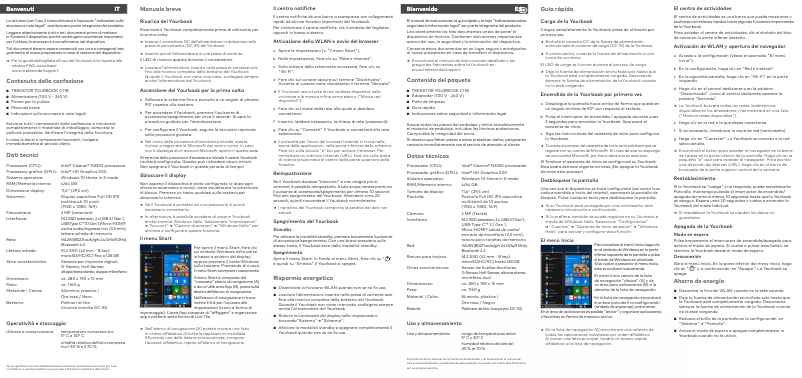Image de la première page du manuel de l'appareil YourBook C11B