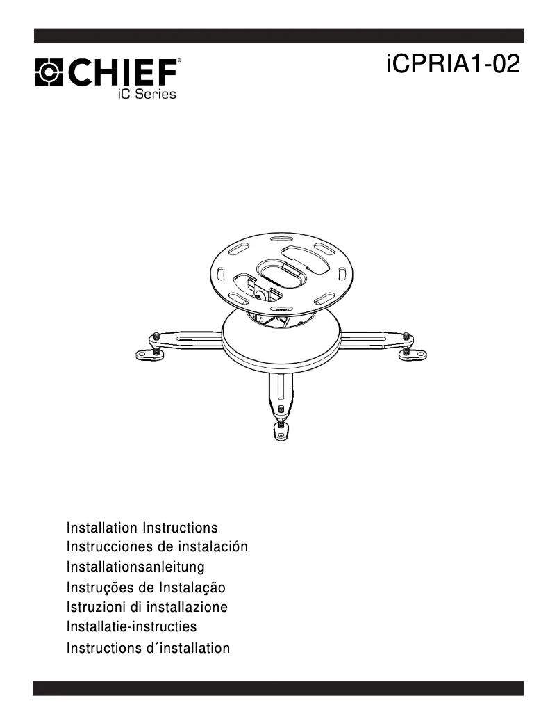 Page n°1 - Manuel utilisateur Chief iCPRIA1T03