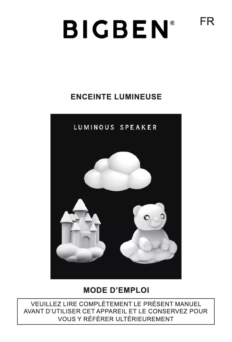Page 1 de la notice Manuel utilisateur Bigben Interactive BTLSWBEAR