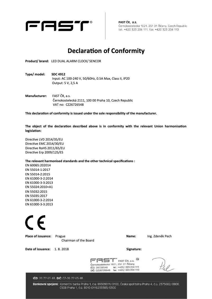 Image de la première page du manuel de l'appareil SDC 4912