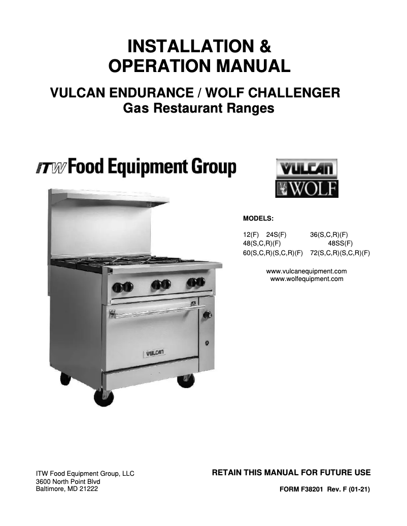 Page n°1 - Manuel utilisateur Vulcan 72CC-6B36GT