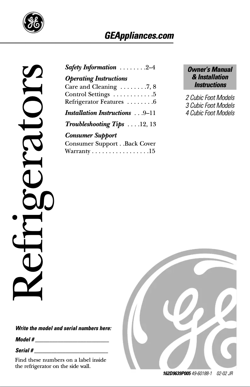 Imagen de la primera página del manual del dispositivo GMR02AAMBB