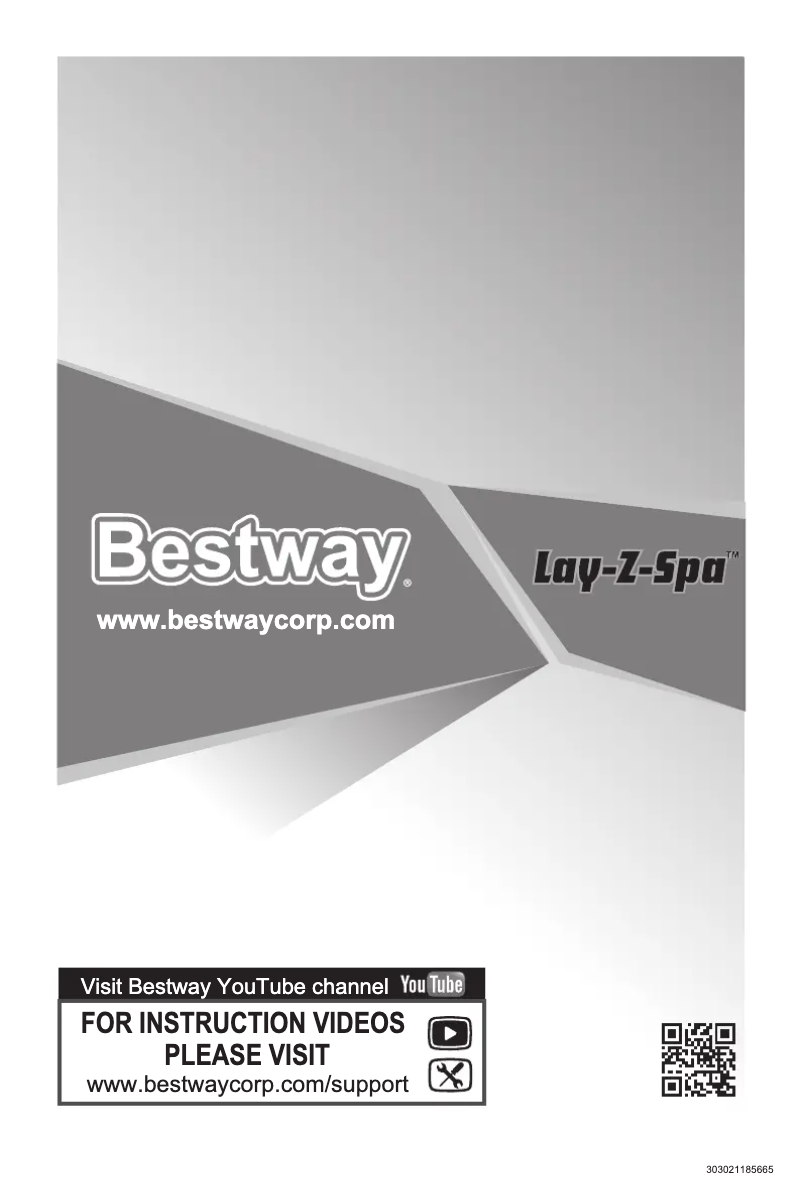 Image de la première page du manuel de l'appareil Lay-Z Spa Palm Springs HydroJet BW54144