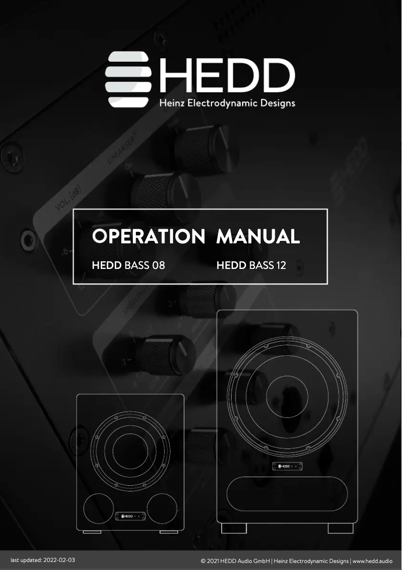 Page n°1 - Manuel utilisateur HEDD BASS 08