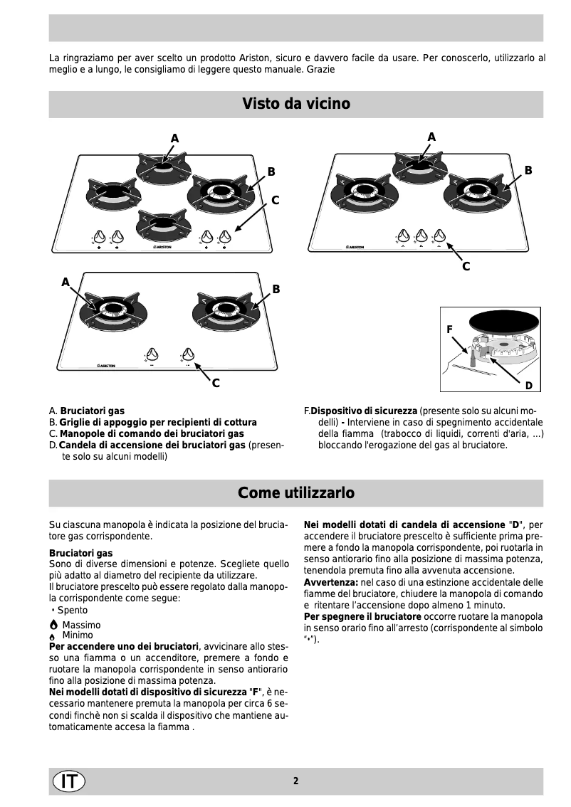 Page n°1 - Manuel utilisateur Ariston Thermo TD 740 MST