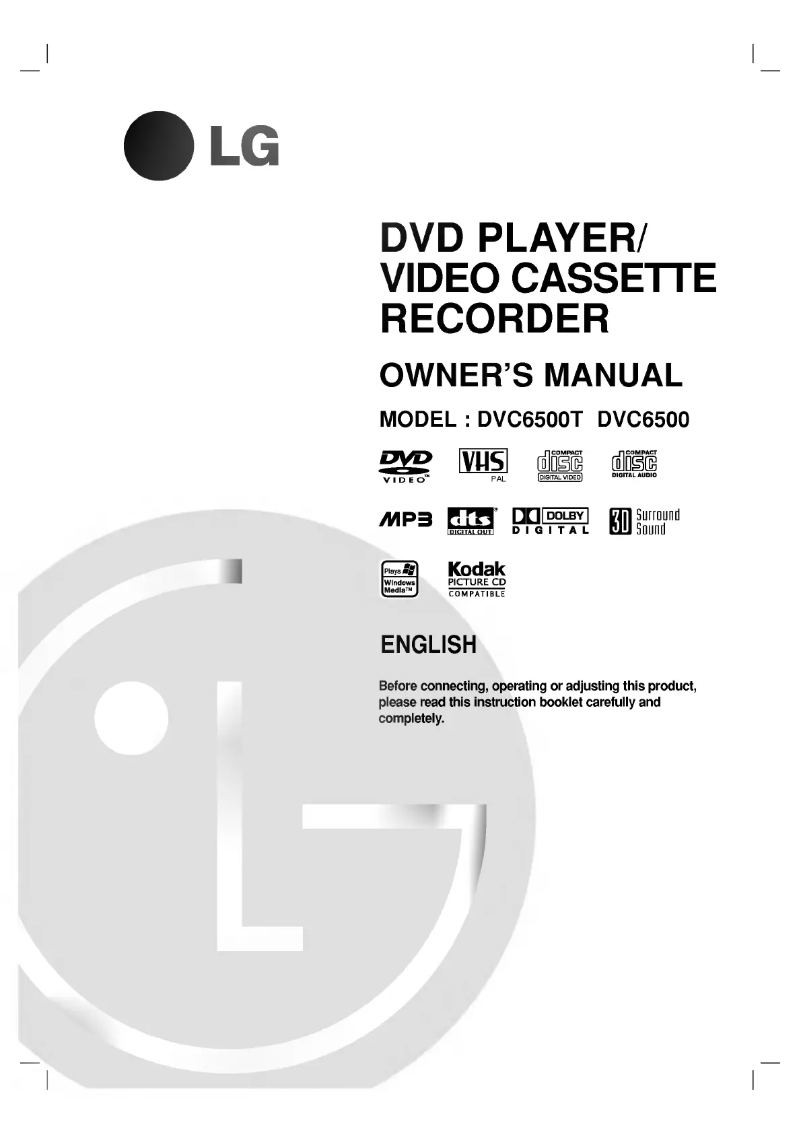 Page n°1 - Manuel utilisateur LG VC650NPK