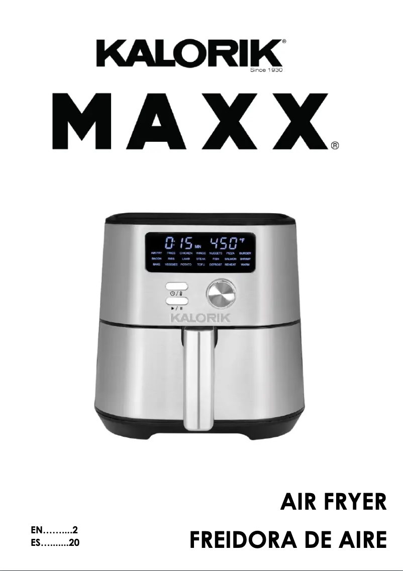 Page 1 de la notice Manuel utilisateur Kalorik MAXX FT 50878 BKSS