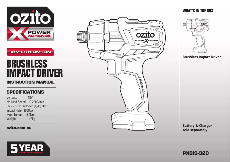 Image de la première page du manuel de l'appareil PXBIS-320