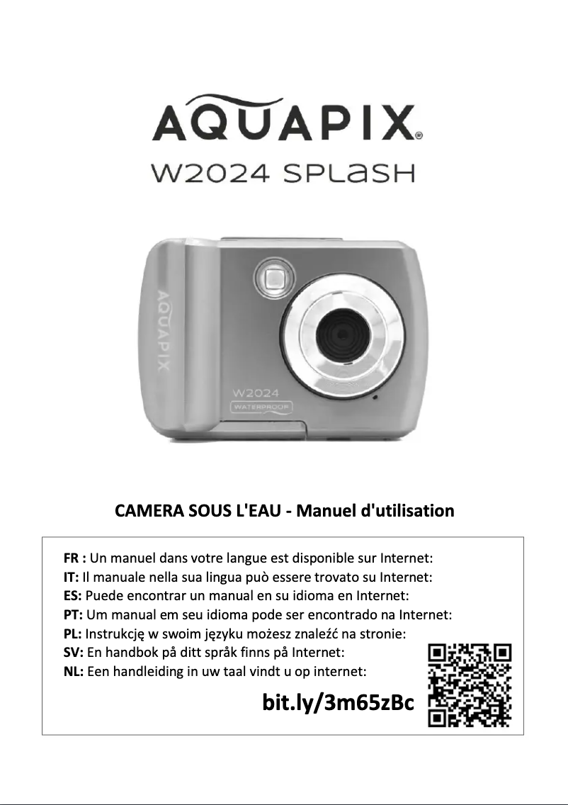 Page 1 de la notice Manuel utilisateur Easypix Aquapix W2024 Splash
