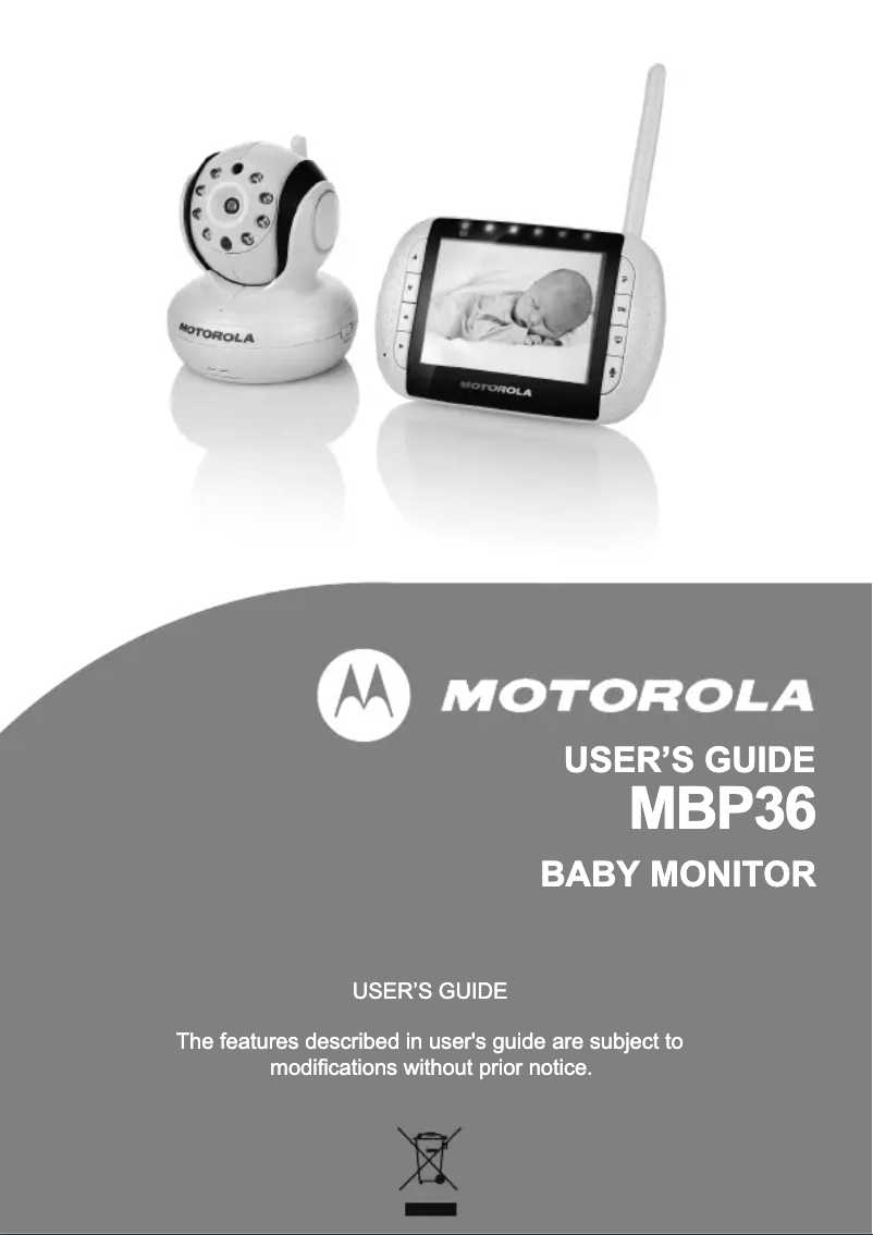 Page 1 de la notice Manuel utilisateur Motorola MBP36BU