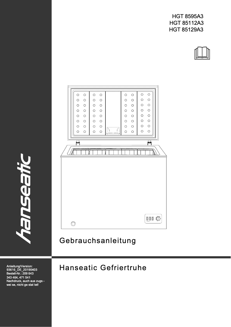 Page n°1 - Manuel utilisateur Hanseatic HGT8595A3