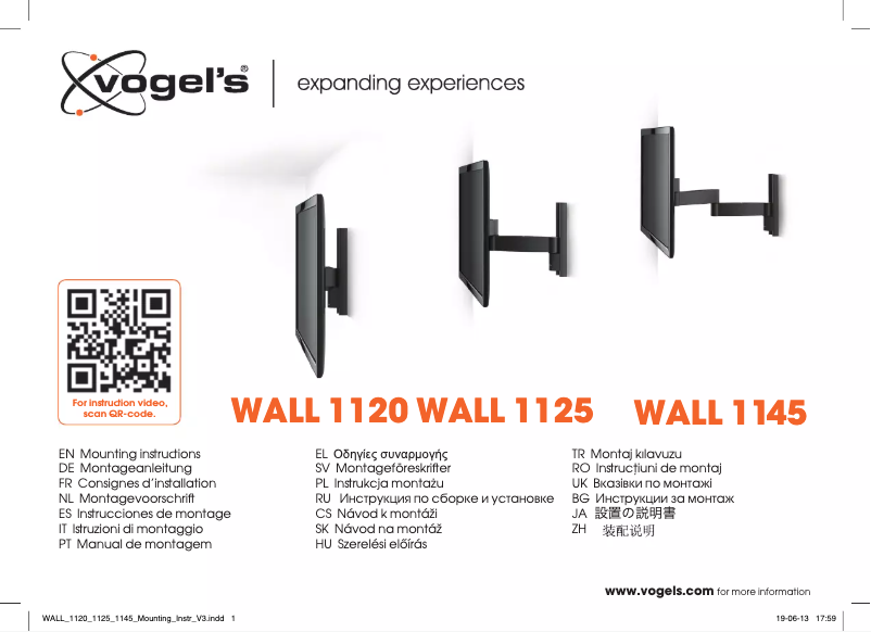 Page n°1 - Manuel utilisateur Vogel's WALL 1120