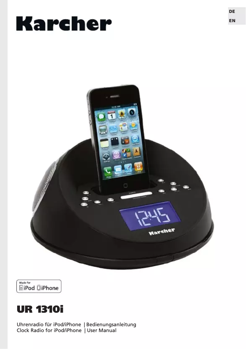 Page 1 de la notice Manuel utilisateur Karcher Audio UR 1310I