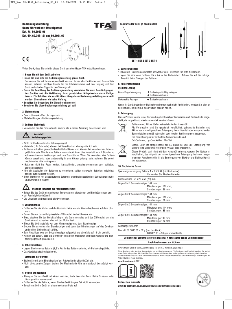 Imagen de la primera página del manual del dispositivo 60.3060.01