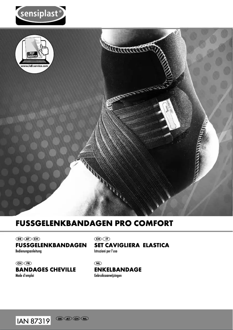 Page n°1 - Manuel utilisateur Sensiplast IAN 087319