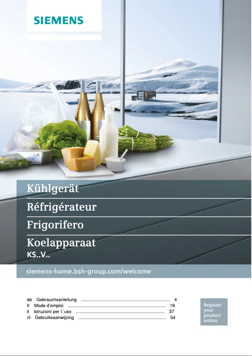 Page n°1 - Manuel utilisateur Siemens KS36VBI3P