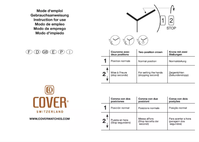 Image de la première page du manuel de l'appareil Diamond Unisex Co124