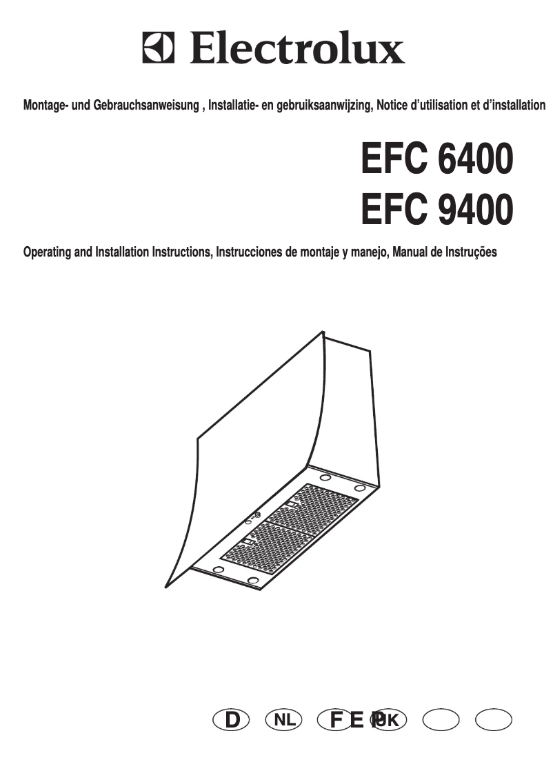 Page 1 de la notice Manuel utilisateur Electrolux EFC6400