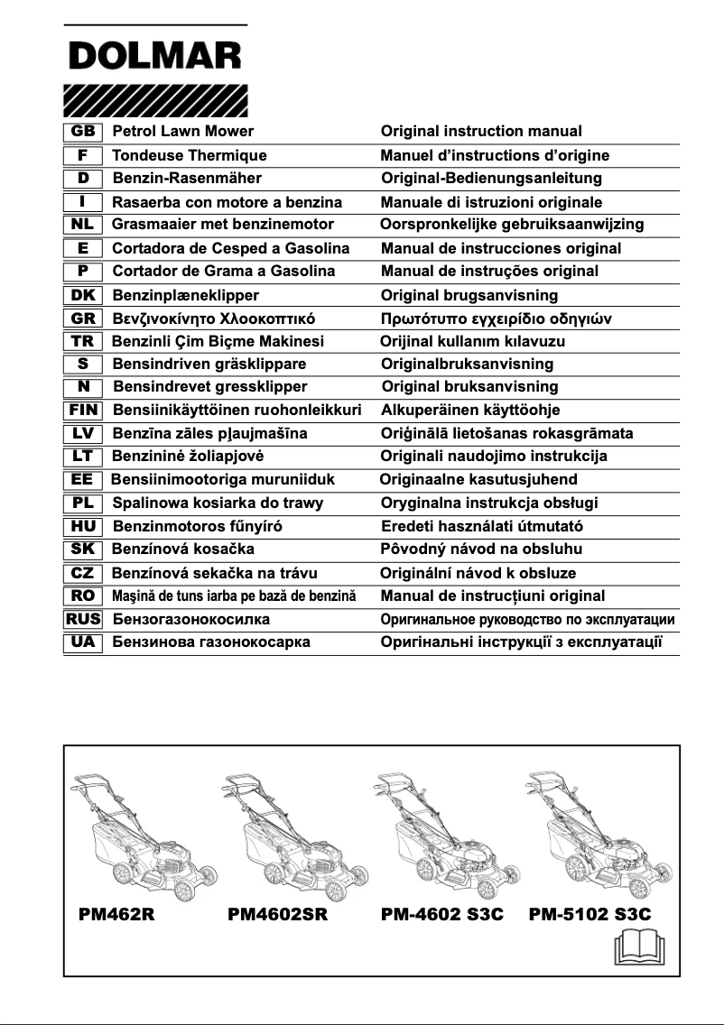 Page n°1 - Manuel utilisateur Dolmar PM4602SR