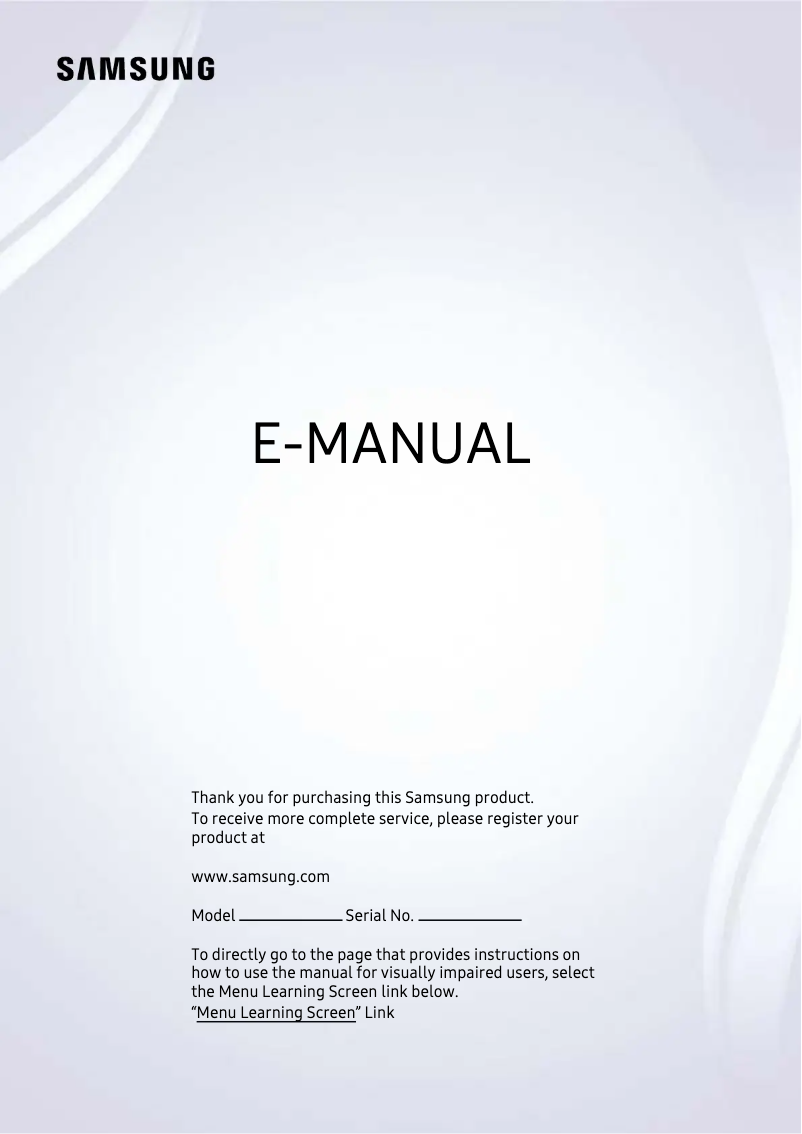 Page 1 de la notice Manuel utilisateur Samsung Series 6 QE50Q60T