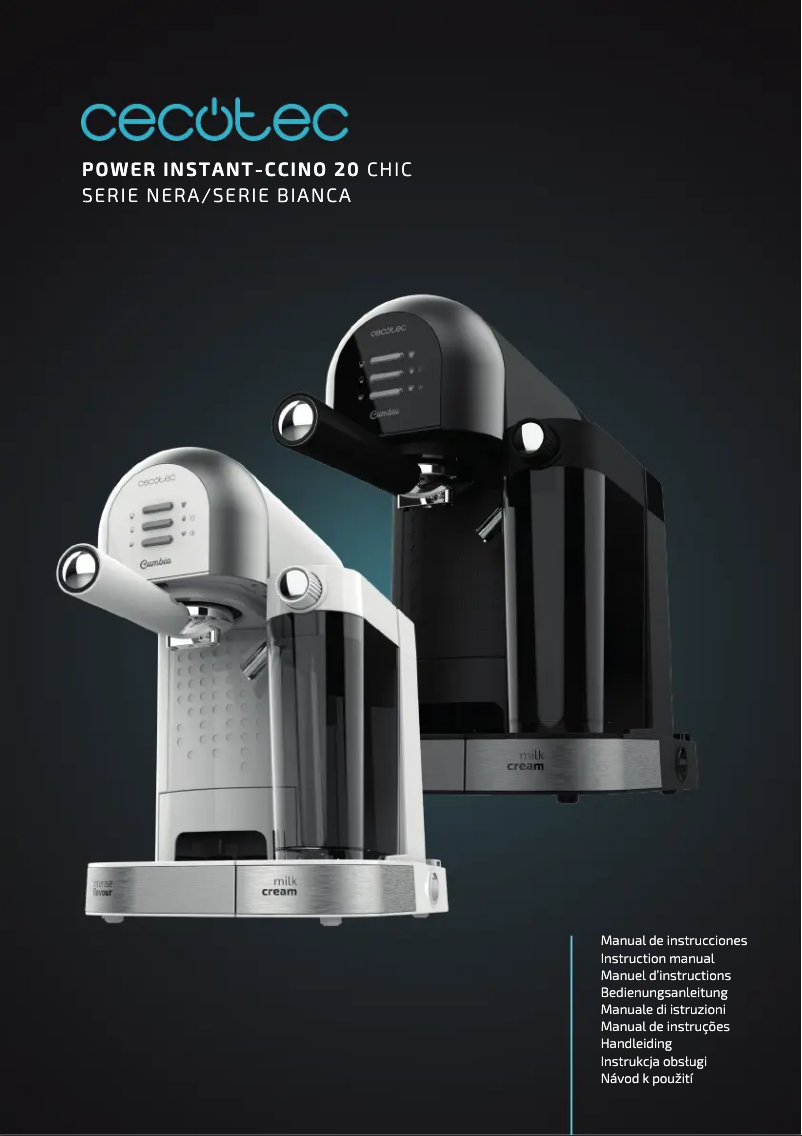 Page n°1 - Manuel utilisateur Cecotec Instant-ccino 20 Chic Serie Nera