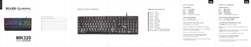 Page 1 de la notice Manuel utilisateur Mars Gaming MK320