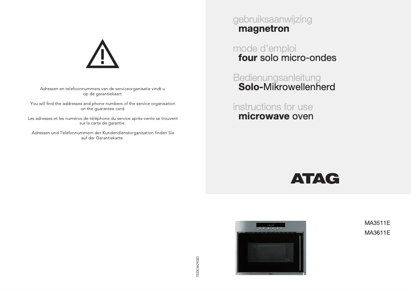 Image de la première page du manuel de l'appareil MA3511E