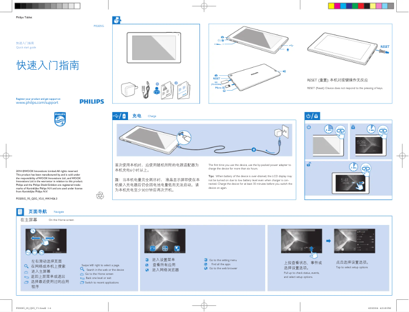 Page n°1 - Guide de démarrage rapide Philips PI3205GL2