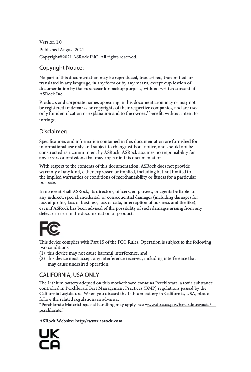 Page 1 de la notice Manuel utilisateur Asrock Z690 Steel Legend WiFi 6E