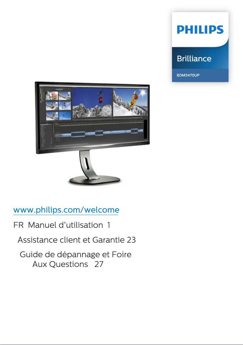 Page n°1 - Manuel utilisateur Philips BDM3470UP