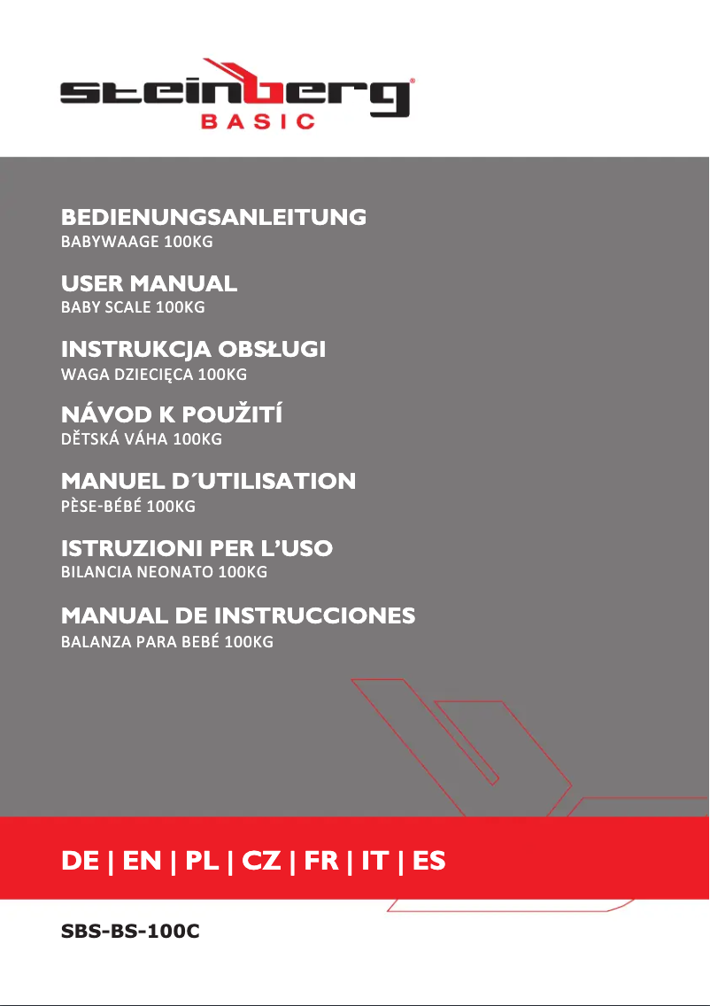 Page 1 de la notice Manuel utilisateur Steinberg SBS-BS-100C