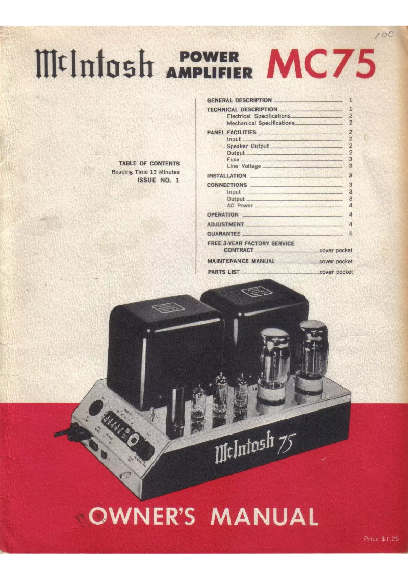 Imagen de la primera página del manual del dispositivo MC-75