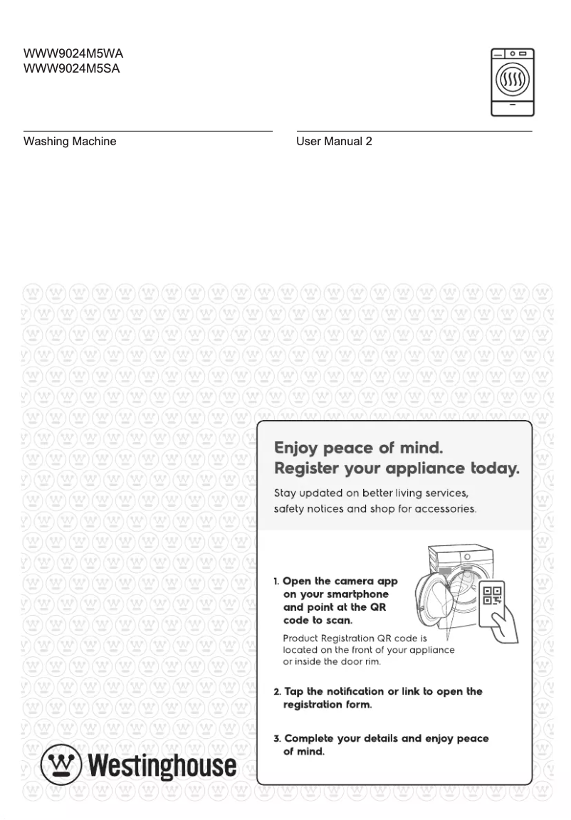 Page n°1 - Manuel utilisateur Westinghouse WWW9024M5