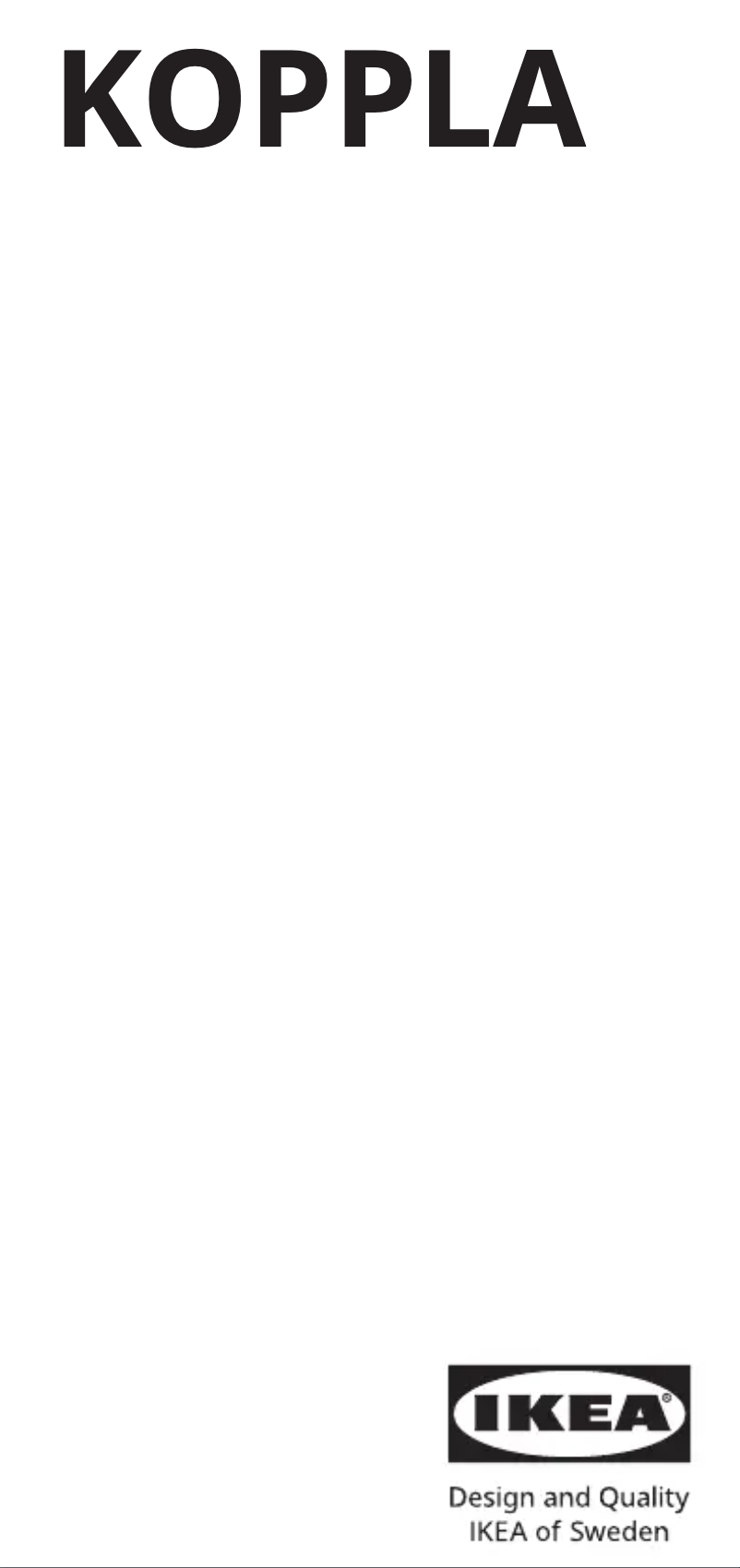 Page 1 de la notice Manuel utilisateur Ikea KOPPLA 000.864.28