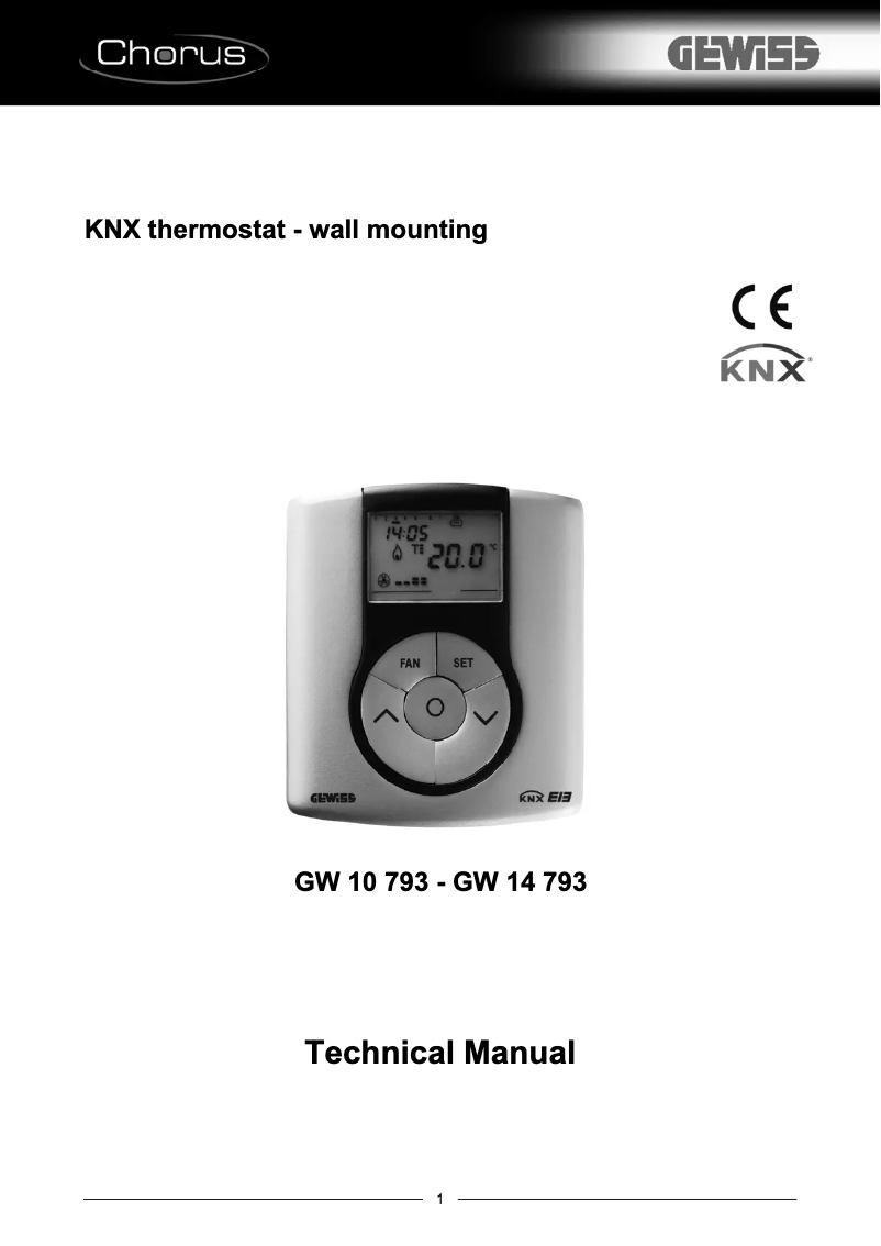 Page 1 de la notice Manuel utilisateur Gewiss GW10793