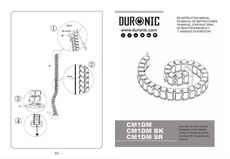Page 1 of the manual User Manual Duronic CM1DM