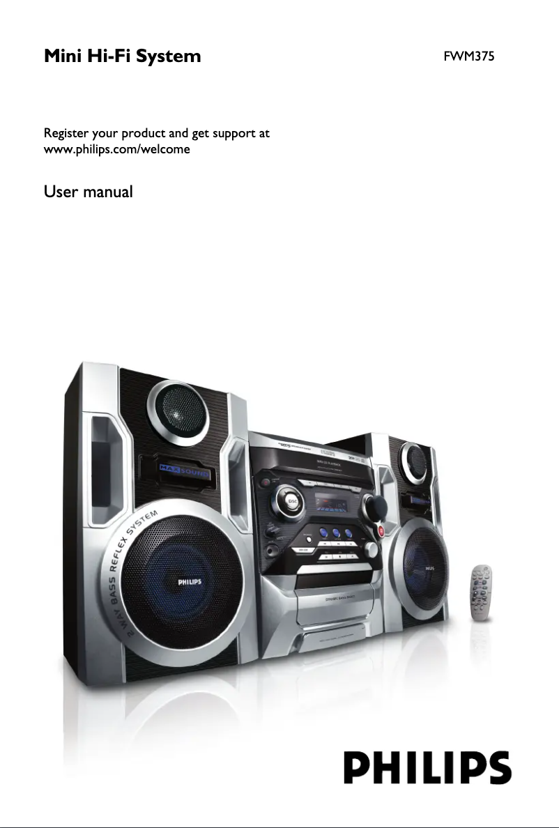 Page n°1 - Manuel utilisateur Philips FWM375