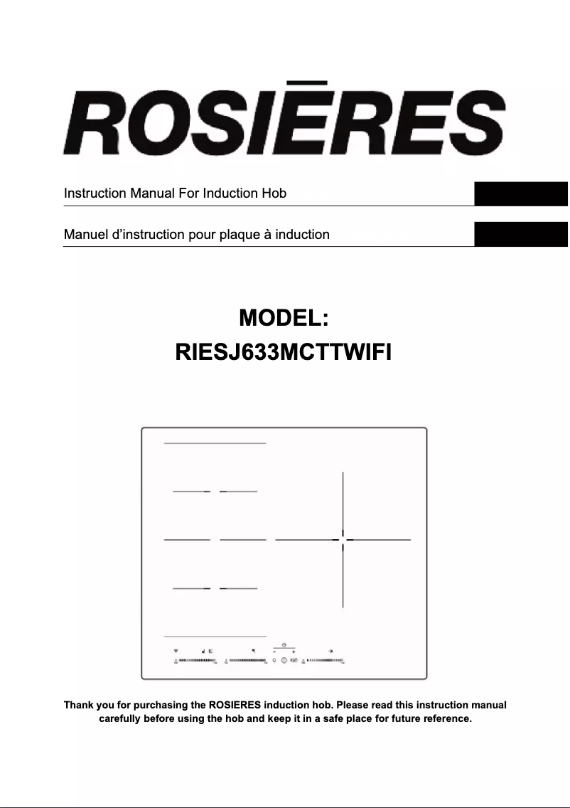 Página 1 del manual Manual de usuario Rosieres RIESJ633MCTTWIFI