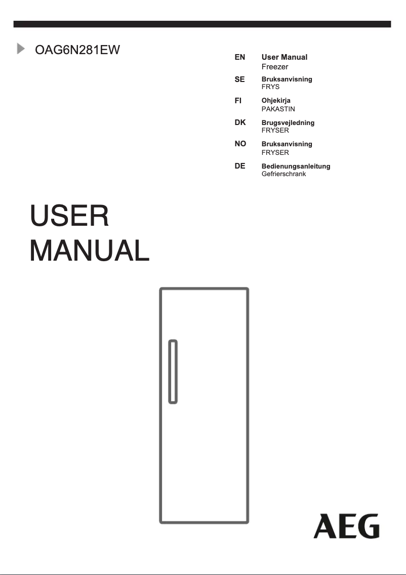 Image de la première page du manuel de l'appareil OAG6N281EW