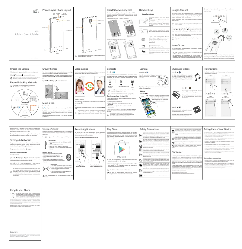 Page n°1 - Guide de démarrage rapide Micromax Canvas Xpress A99