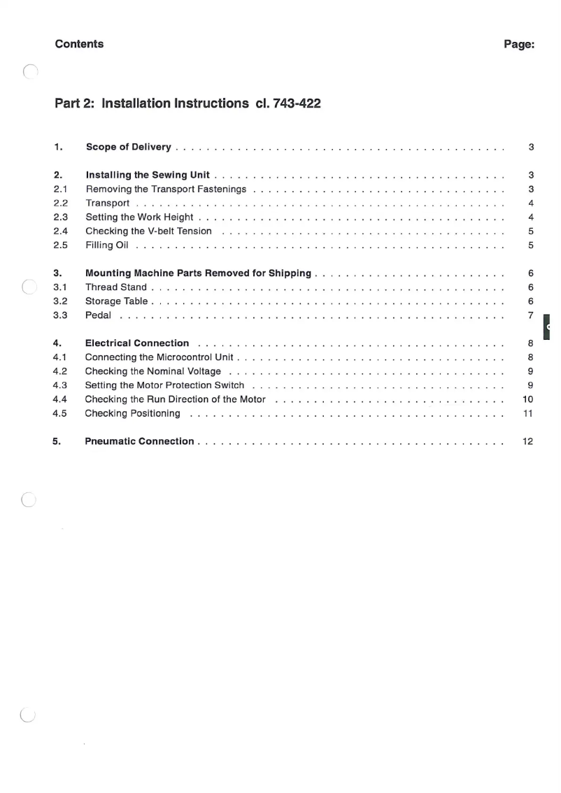 Page n°1 - Guide d'installation Dürkopp Adler 743-422