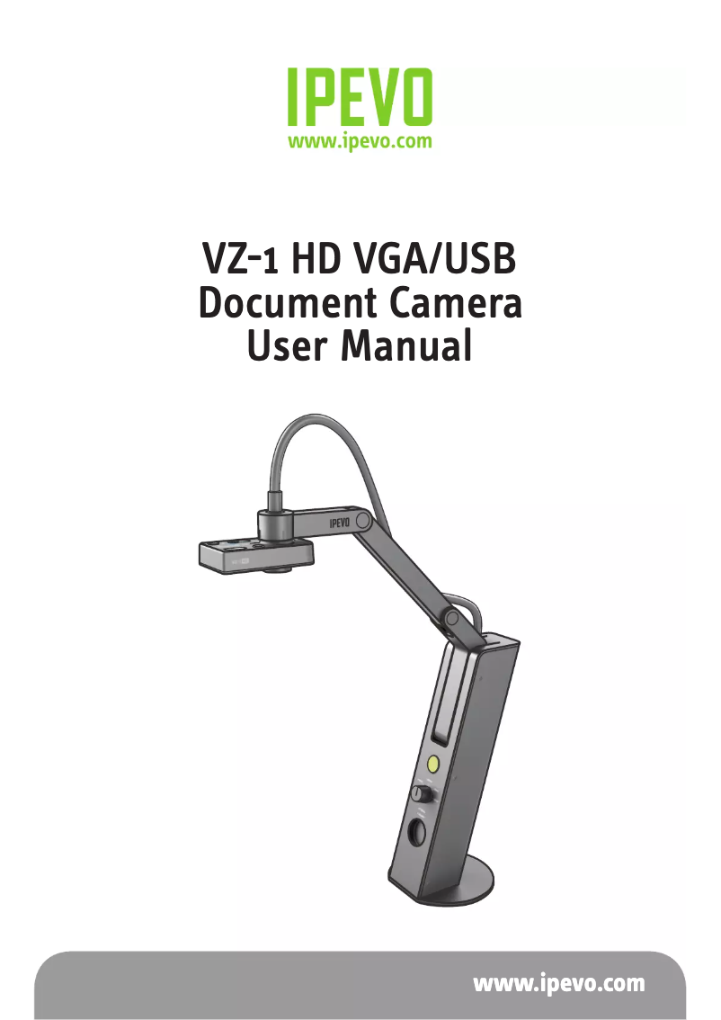 Page n°1 - Manuel utilisateur Ipevo VZ-1 HD