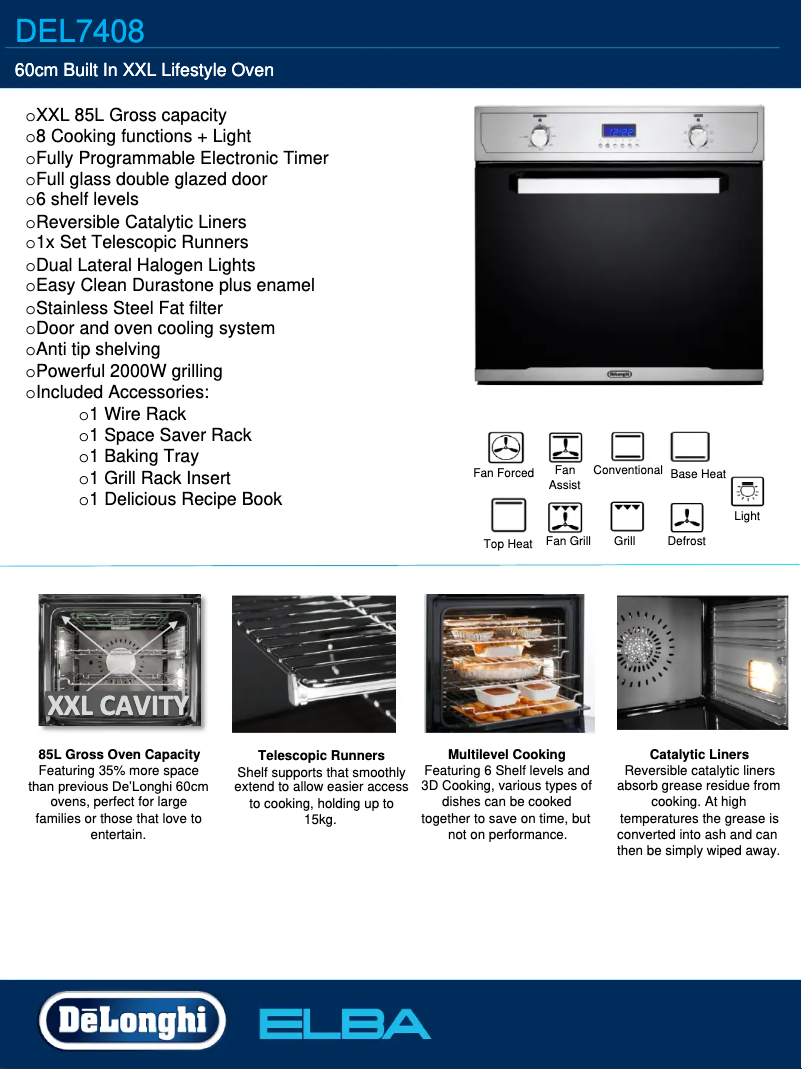 First page image of the manual for DEL7408