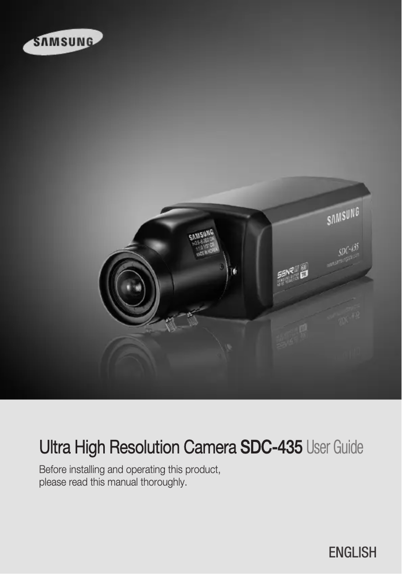 Page 1 de la notice Manuel utilisateur Samsung SDC-435