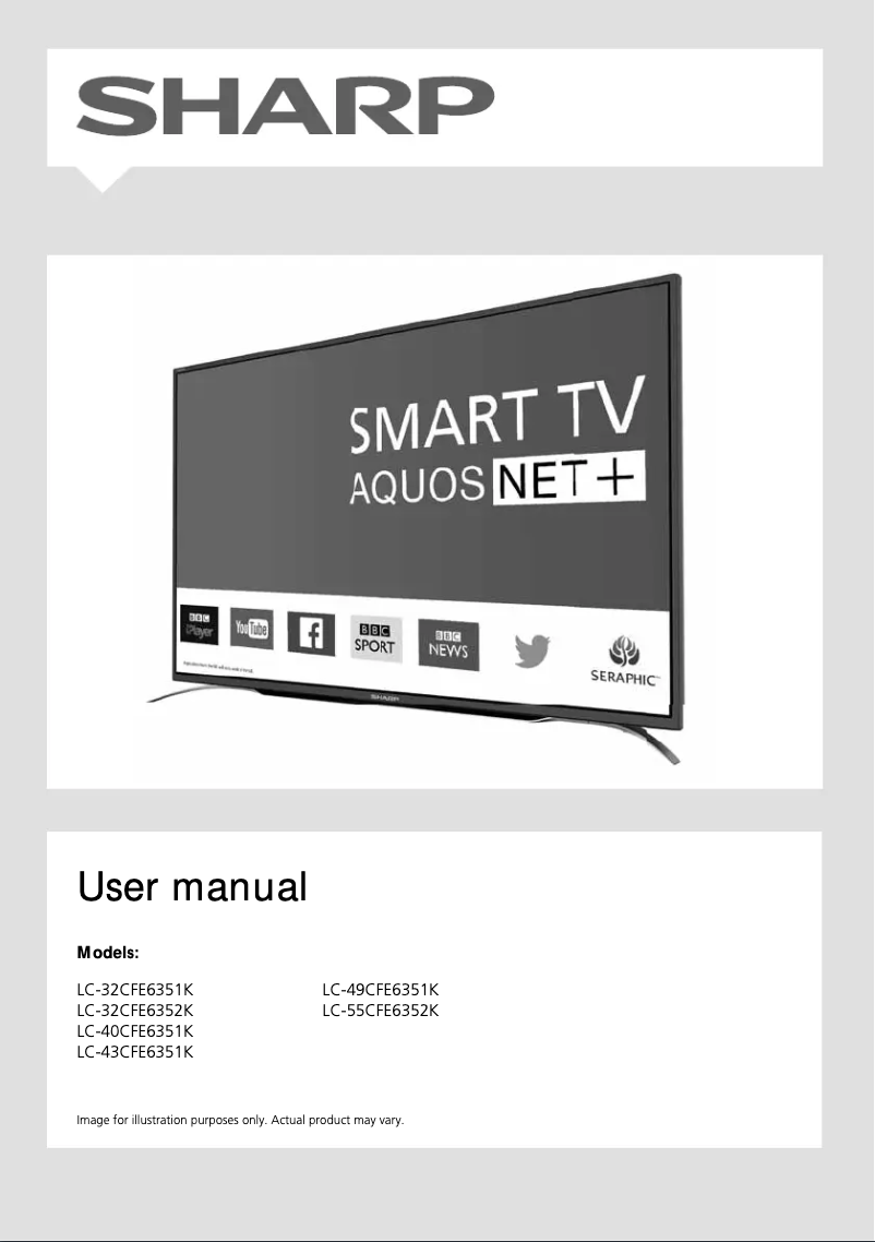 Page 1 de la notice Manuel utilisateur Sharp LC-43CFE6351K