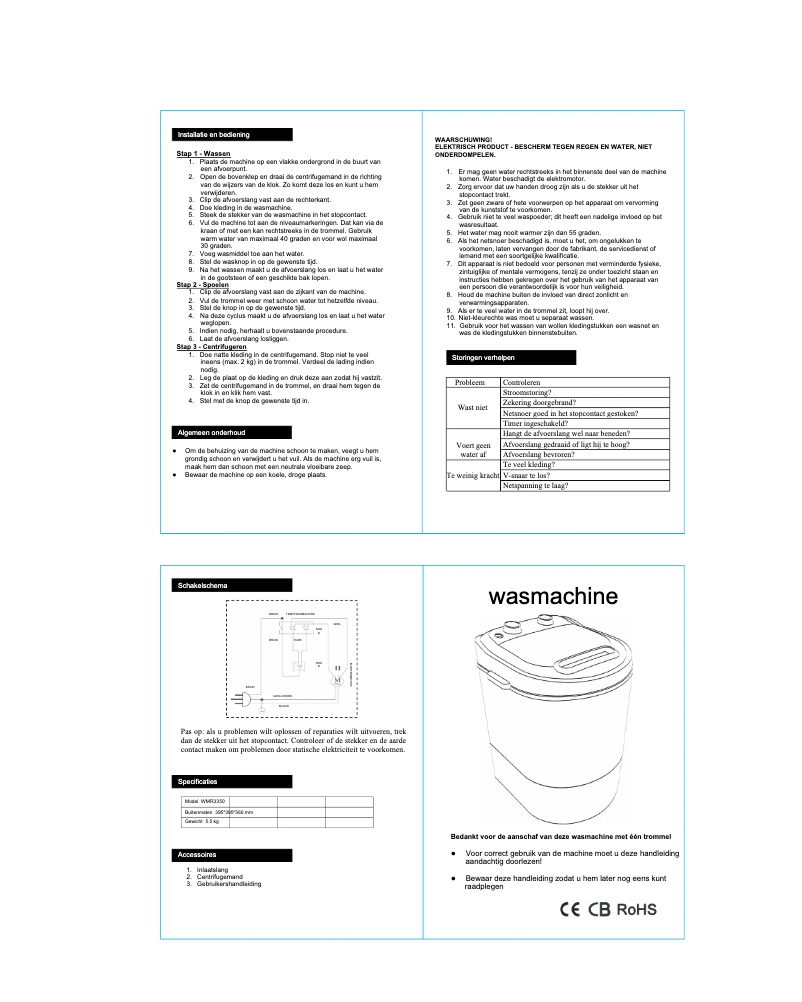 Page 1 de la notice Manuel utilisateur Salora WMR3350